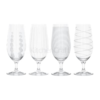 Mikasa Cheers Pack Of 4 Stemmed Pilsner Glasses 460ml