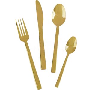 Mikasa Ciara Diseno 16 Piece Cutlery Set - Gold