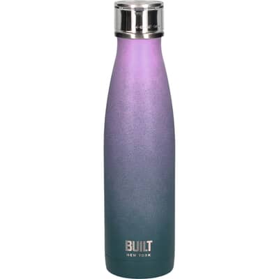 Built 500ml Double Walled Stainless Steel Water Bottle Pink and Blue Ombre