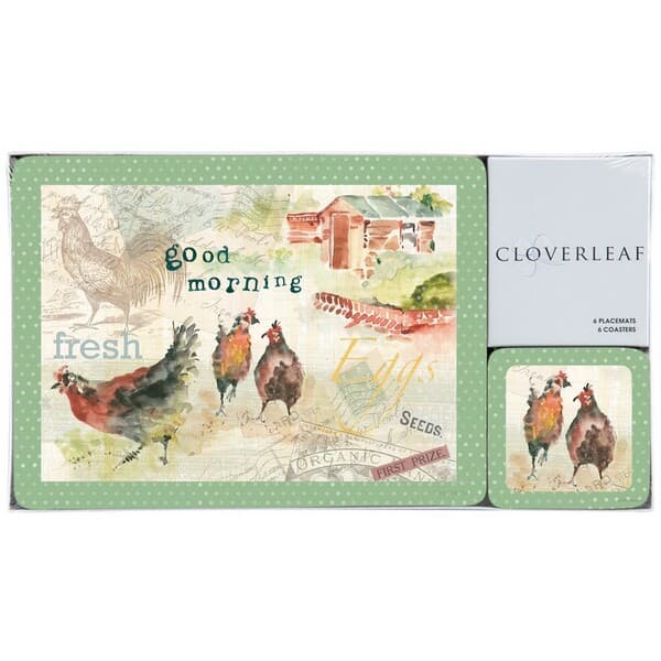 Cloverleaf Home Farm Placemats And Coasters Set Of 6 (C0012568576