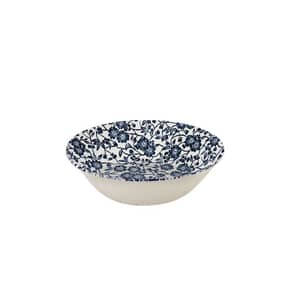 Queens Blue Story Victorian Calico White Oatmeal Bowl Set Of 4