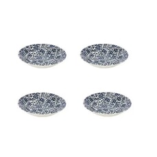 Queens Blue Story Victorian Calico White Coupe Bowl Set Of 4