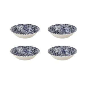 Royal Wessex Victorian Calico Chelsea Scollop Blue Set Of 4