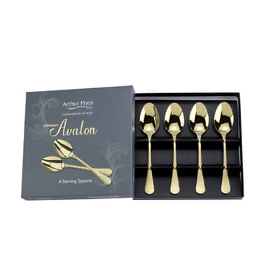 Arthur Price Champagne Avalon Set Of 4 Serving Spoons
