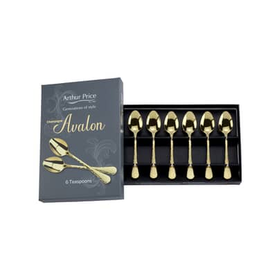 Arthur Price Champagne Avalon  Box Of 6 Teaspoons