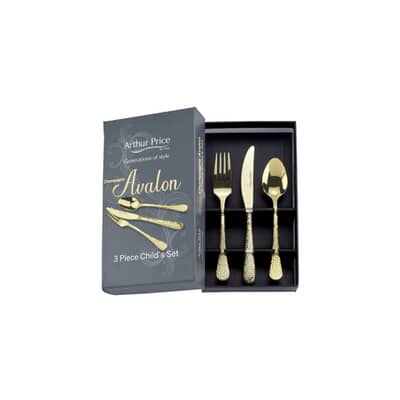 Arthur Price Champagne Avalon 3 Piece Child Set