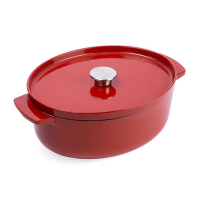 KitchenAid Cast Iron Oval Casserole 30cm/5.6L Empire Red