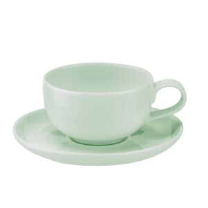Portmeirion Choices Green - 3.6fl oz Teacup And Saucer Set Of 2