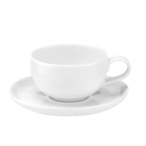 Portmeirion Choices White - 3.6fl oz Teacup And Saucer Set Of 2