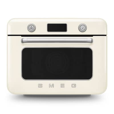 Smeg 10 in 1 Multifunction Countertop Oven With Steam and Air Fry Cream