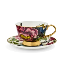Spode Creatures Of Curiosity - Tea Cup and Saucer Dark Floral Coupe