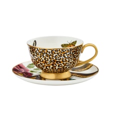 Spode Creatures Of Curiosity - Tea Cup and Saucer Leopard Print Coupe