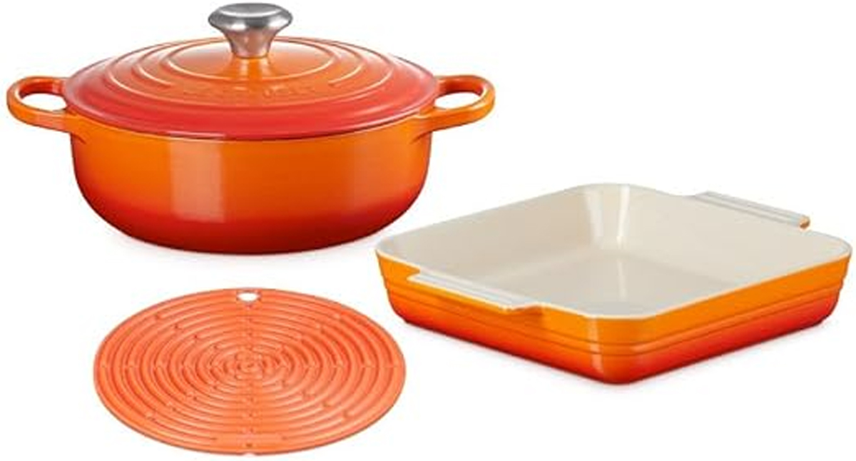 Le Creuset 3 Piece Mixed Set Volcanic