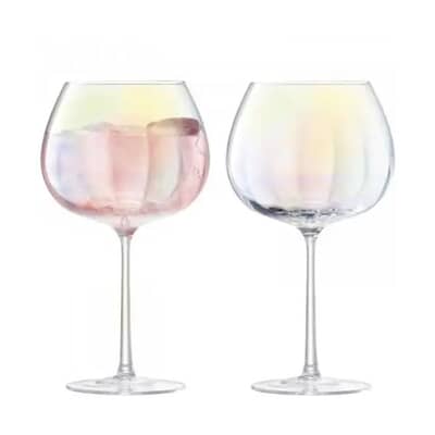 LSA Glassware - Pearl Balloon Goblets Set Of 2