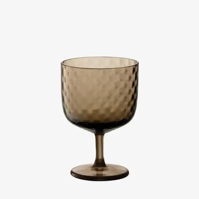 LSA Glassware - Dapple Wine Glass Earth Brown Set Of 2