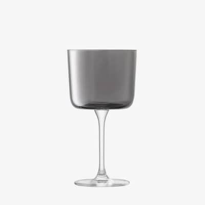 LSA Glassware - Lunar Wine Glass Grey Set Of 2