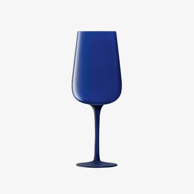 LSA Glassware - Arc Contrast Flute Glass Cobalt Set Of 2
