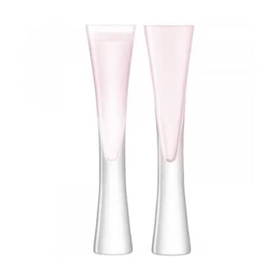 LSA Glassware - Moya Blush Champagne Flutes Set Of 2
