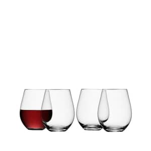 LSA Glassware - Wine Stemless Red Wine Glasses Set Of 4