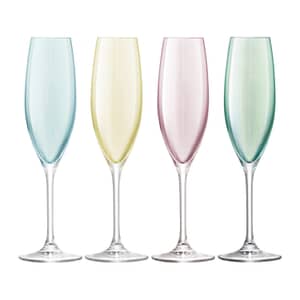 LSA Glassware - Polka Champagne Flutes Set Of 4