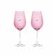 Portmeirion Auris Pink White Wine Glass Set of 2