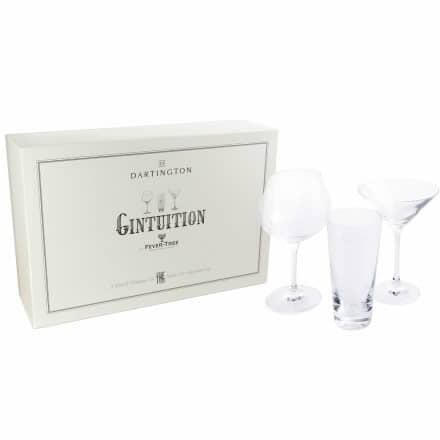 Stunning Dartington Gin Gintuition Set of 3 High Ball Copa & Martini Glasses in Gift Box 