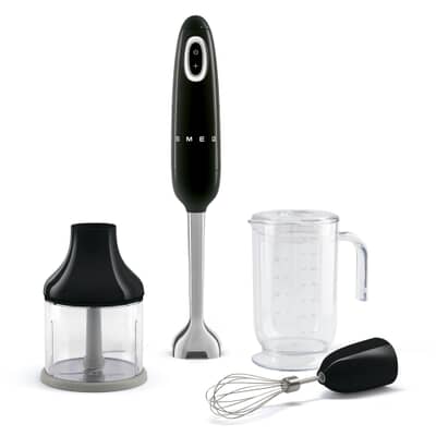Smeg 3-in-1 Hand Blender With Accessories Black HBF03BLUK