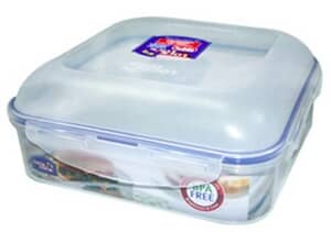 Lock and Lock  Square Lunch Box and Curved Lid 1.7ltr