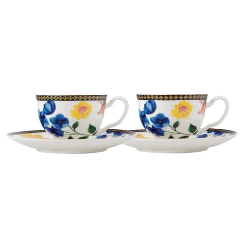 Maxwell and Williams Teas and Cs Contessa Set of 2 Demi Cup Set White