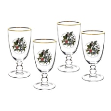 Portmeirion Holly and Ivy - Goblet Set Of 4