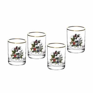 Portmeirion Holly and Ivy - Double Old Fashioned Tumblers Set Of 4