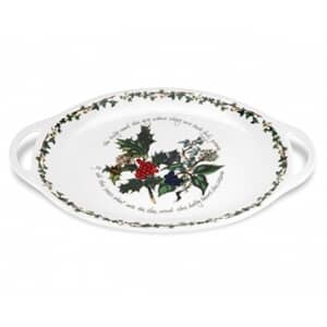 Portmeirion Holly and Ivy - Oval Handled Platter 18 Inch