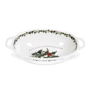 Portmeirion Holly and Ivy - Oval Handled Bowl
