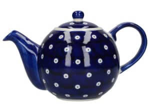 London Pottery Globe 4 Cup Teapot Blue And White Circle