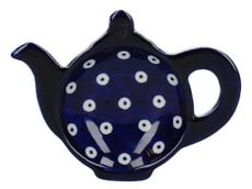 London Pottery Tea Bag Tidy Blue and White Circle
