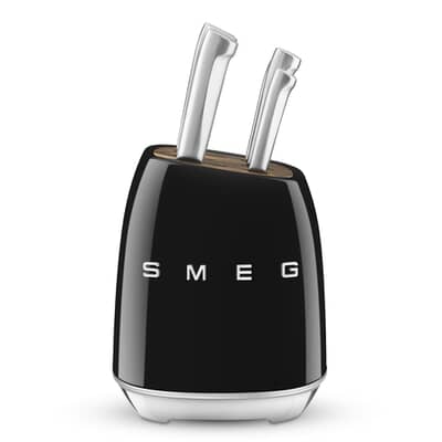 Smeg 7 Piece Knife Block Black