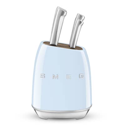 Smeg 7 Piece Knife Block Pastel Blue