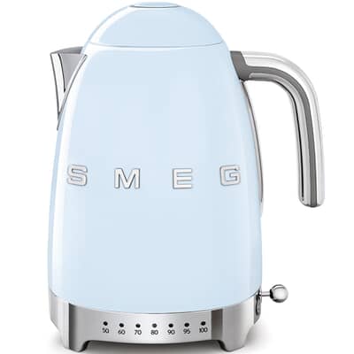 Smeg 50s Retro KLF04PBUK Kettle Variable Temperature - Pastel Blue 1.7L