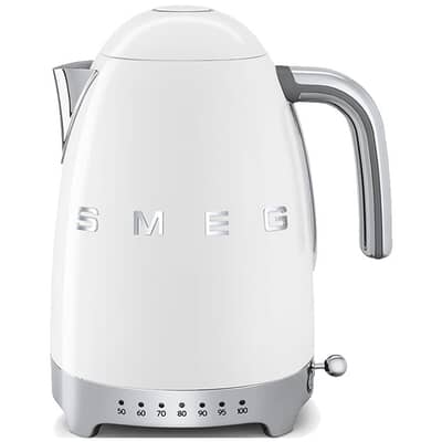 Smeg 50s Retro KLF04WHUK Kettle Variable Temperature - White 1.7L