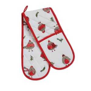 Catherine Lansfield Christmas Robins Double Oven Glove