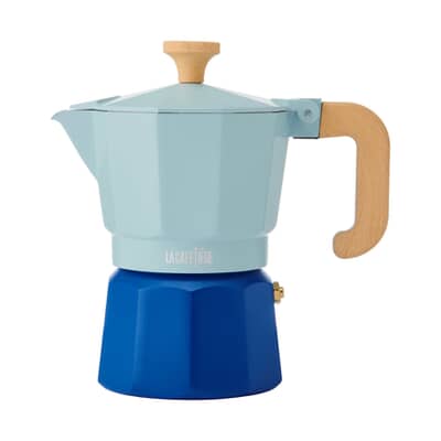 La Cafetiere Venice 3 Cup Espresso Maker- Aluminium Sky Blue