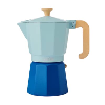 La Cafetiere Venice 6 Cup Espresso Maker- Aluminium Sky Blue