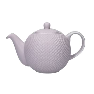 London Pottery Globe 4-Cup Textured Teapot with Strainer Lilac