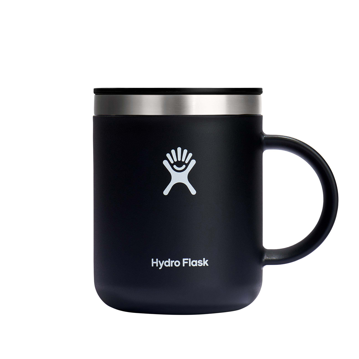 HydroFlask 12oz Travel Mug with Handle and Press-In Lid Black
