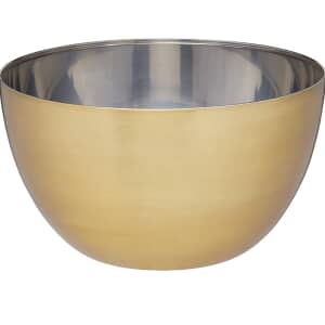 MasterClass Stainless Steel Brass Finish 24cm Mixing Bowl