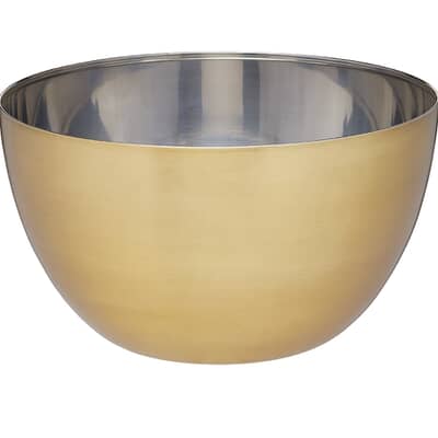 MasterClass Stainless Steel Brass Finish 24cm Mixing Bowl