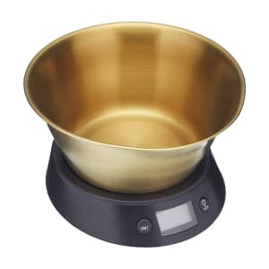 MasterClass Electronic Dual Dry and Liquid Scales with Brass Finish Bowl