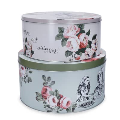 Mikasa and the VA Alice In Wonderland Cake Tins Set of 2