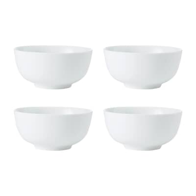 Mikasa Chalk 4-Piece Porcelain Cereal Bowl Set