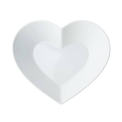 Mikasa Chalk Porcelain Heart Large Serving Bowl 21cm White